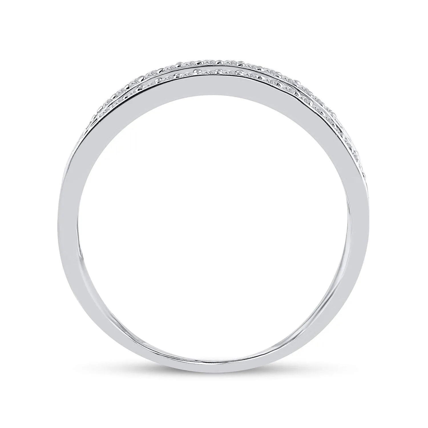 10kt White Gold Womens Round Blue Color Enhanced Diamond Band Ring 1 Cttw
