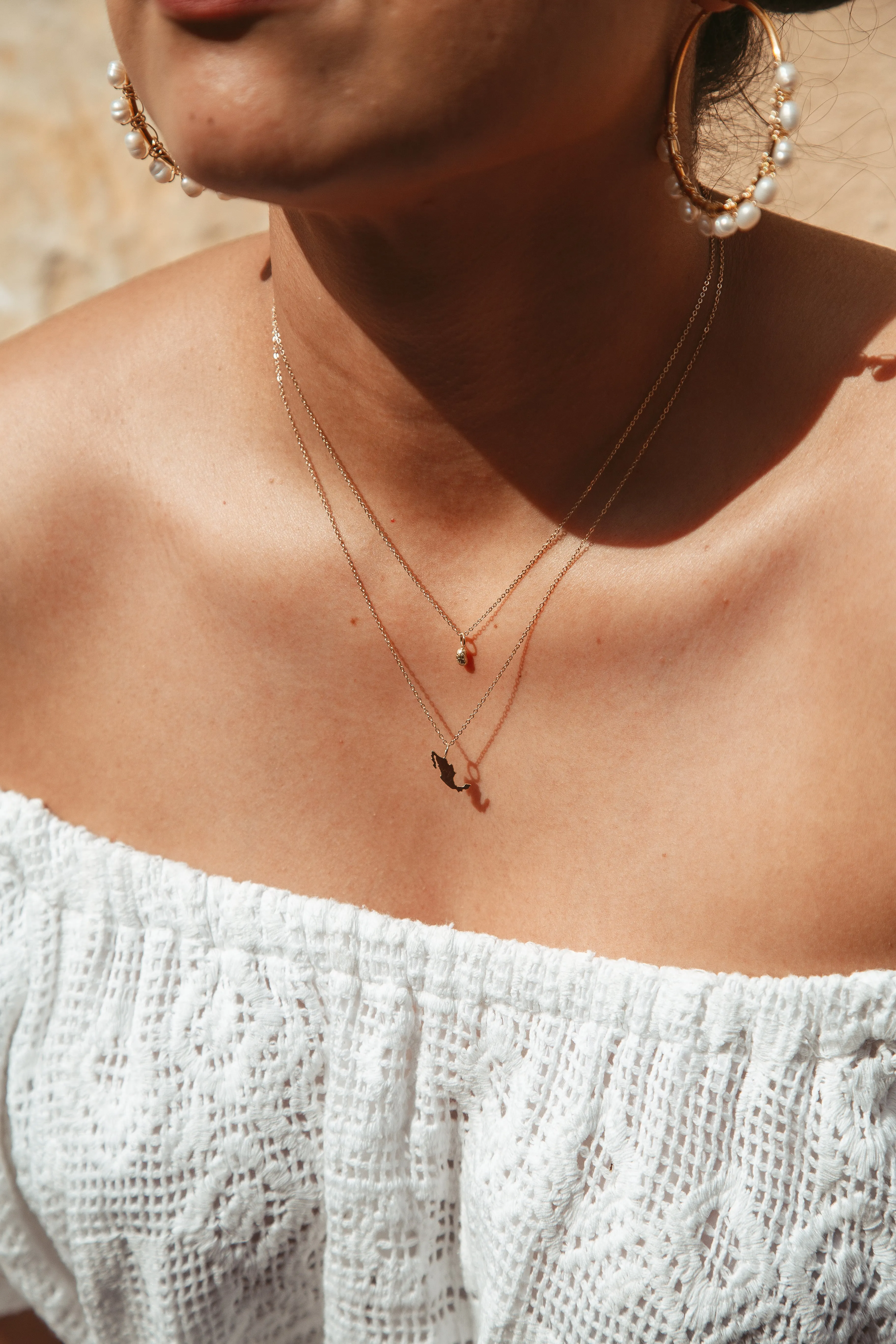 14K Mini Frijolito Necklace