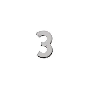 14k White Gold Number "3"
