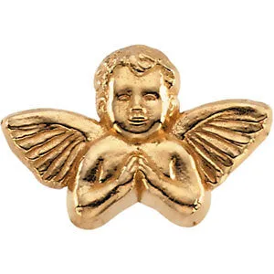 14k Yellow Gold 8x12mm Praying Angel Lapel Pin
