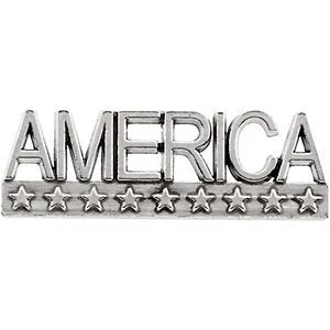 14k Yellow Gold AMERICA Lapel Pin