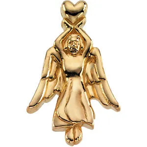 14k Yellow Gold Angel Lapel Pin