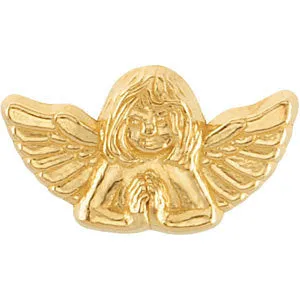 14k Yellow Gold Cherub Lapel Pin