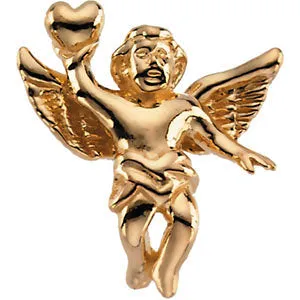 14k Yellow Gold Cherub Lapel Pin