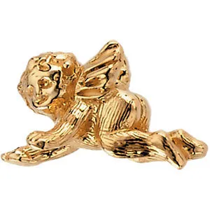 14k Yellow Gold Crawling Angel Lapel Pin