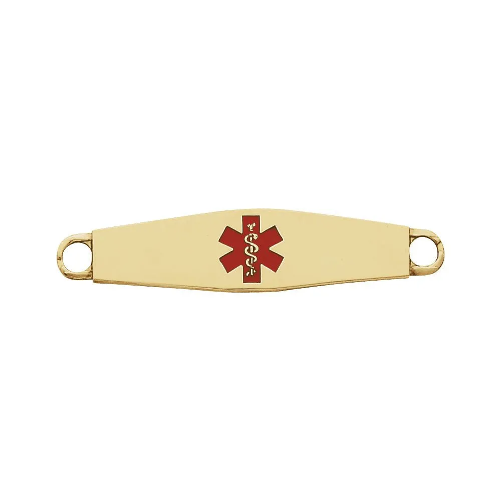 14k Yellow Gold Engravable Medical I.D. Plate
