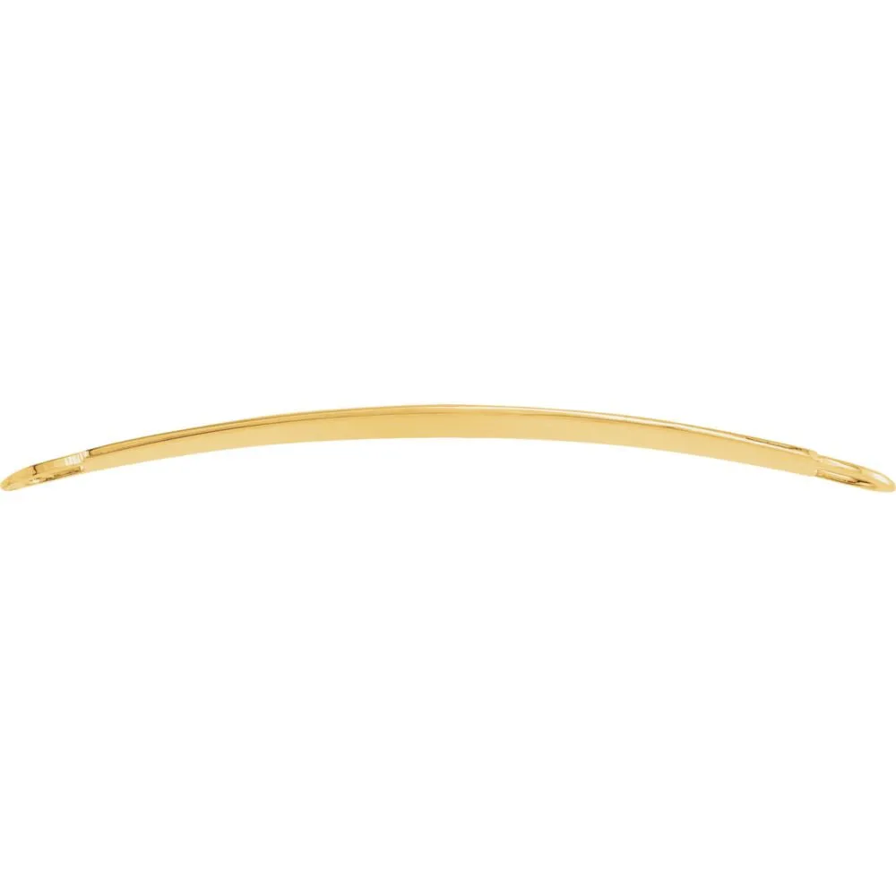 14k Yellow Gold Engravable Medical I.D. Plate