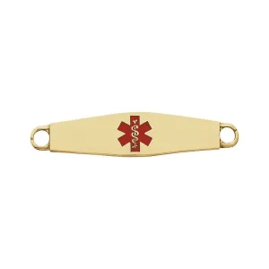14k Yellow Gold Engravable Medical I.D. Plate
