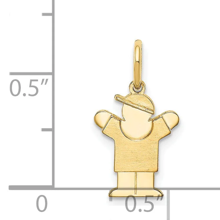 14k Yellow Gold Mini Boy With Hat Love Charm