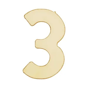 14k Yellow Gold Number "3"