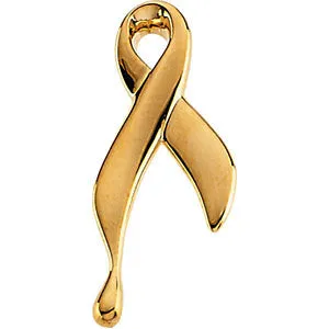 14k Yellow Gold Ribbon of Tears™ Lapel Pin