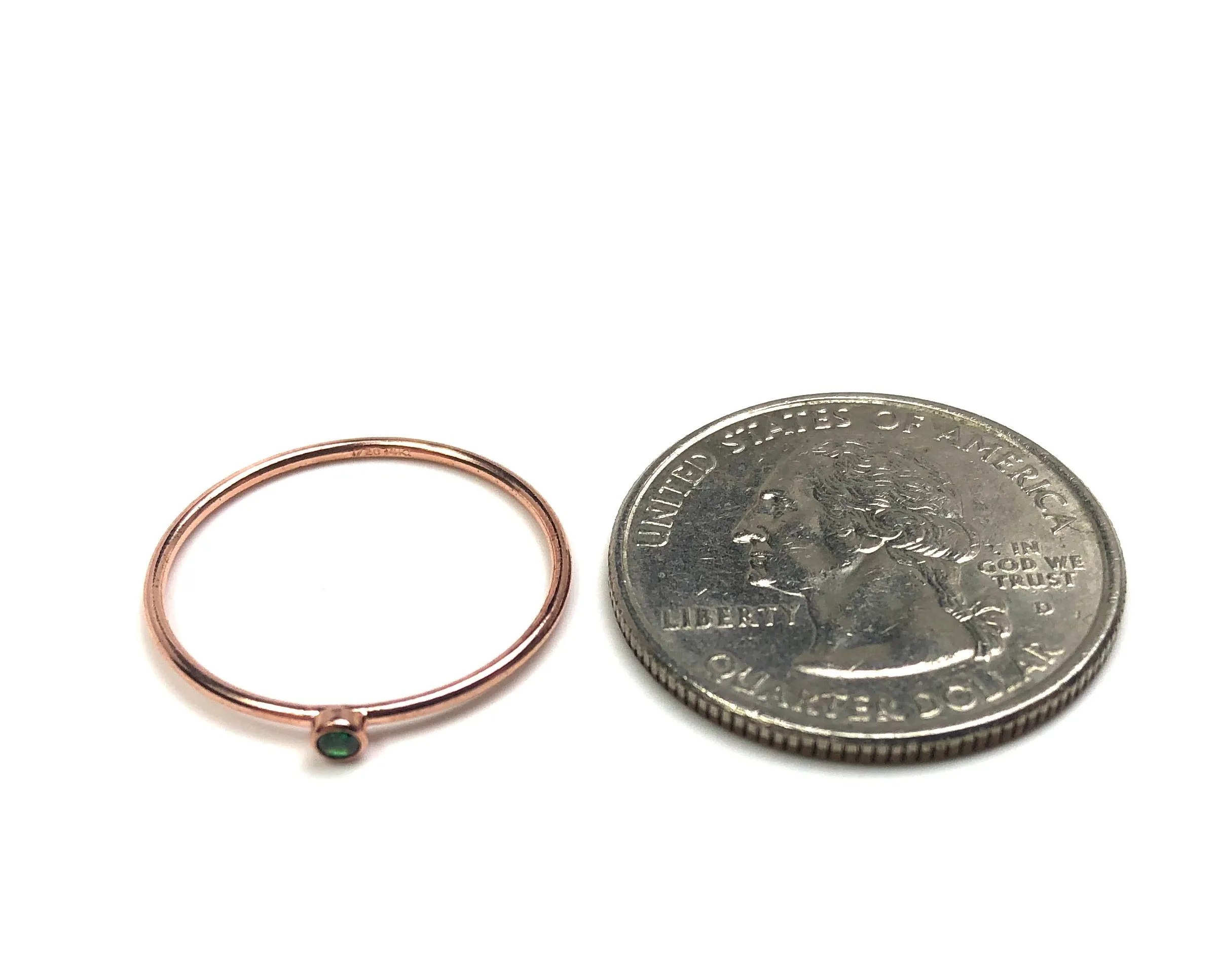 14kRGF 2mm Green Ring
