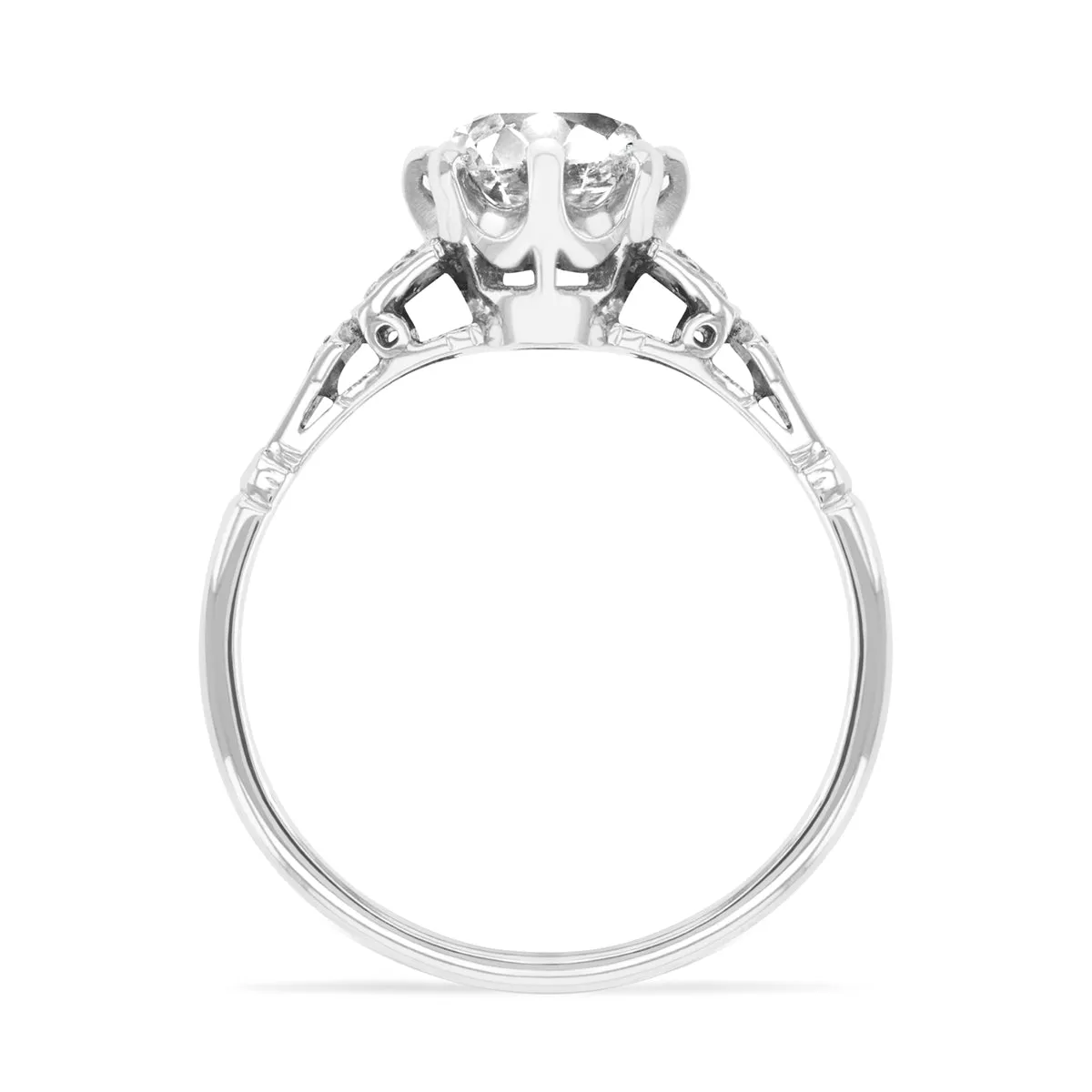1.58ct Edith Old Cut European Round Diamond Vintage Style  | Pre-Loved | Platinum