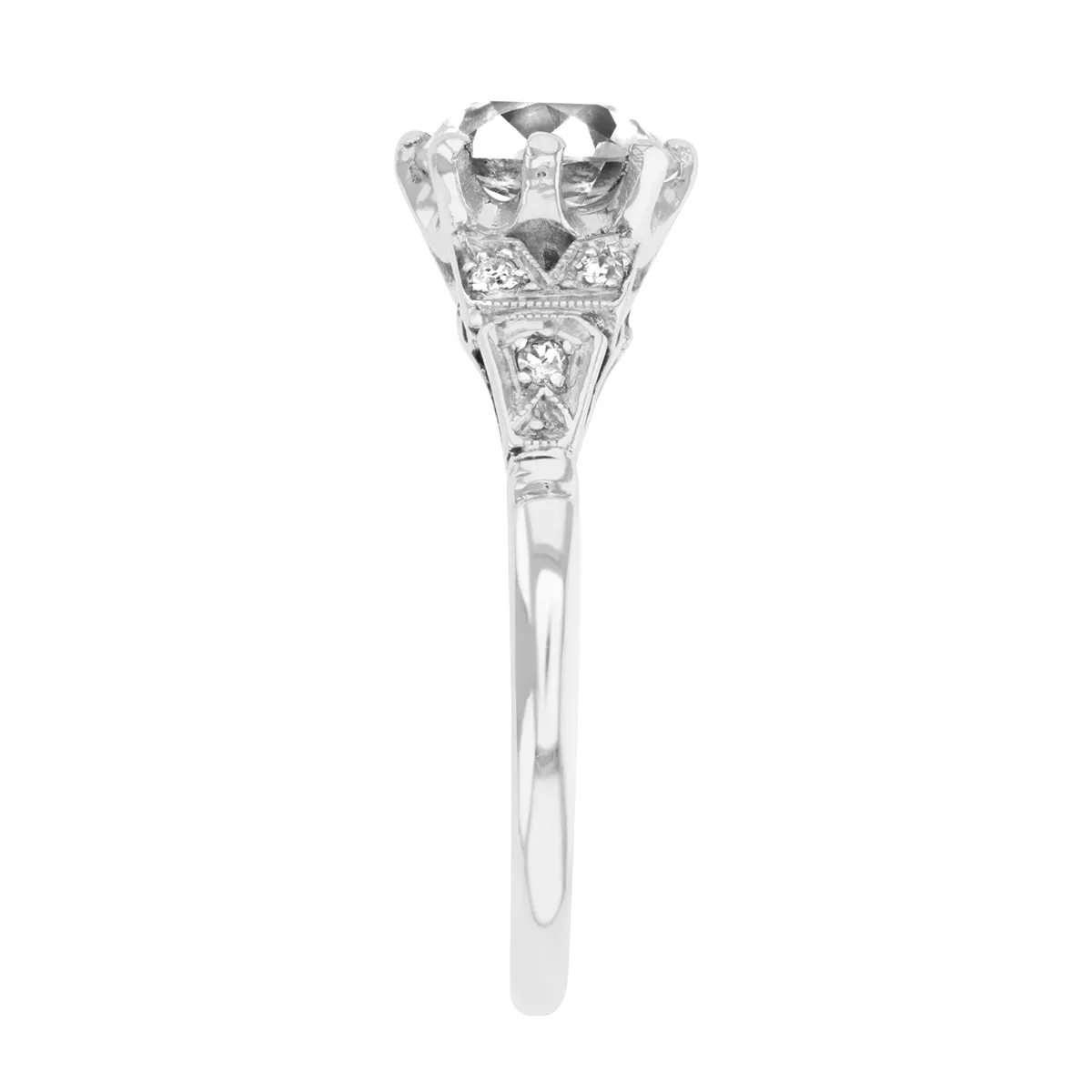 1.58ct Edith Old Cut European Round Diamond Vintage Style  | Pre-Loved | Platinum