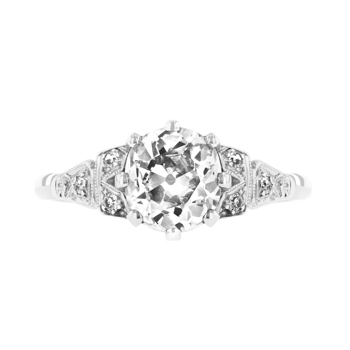 1.58ct Edith Old Cut European Round Diamond Vintage Style  | Pre-Loved | Platinum