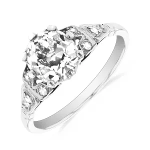 1.58ct Edith Old Cut European Round Diamond Vintage Style  | Pre-Loved | Platinum