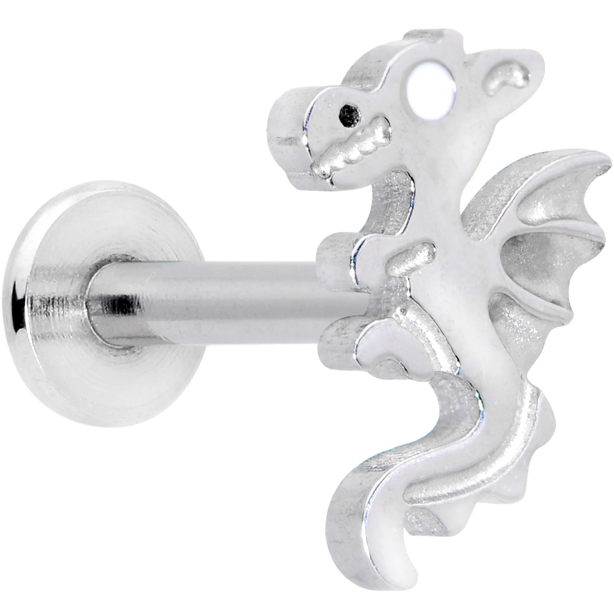 16 Gauge 5/16 Fantastic Dragon Internally Threaded Labret Tragus