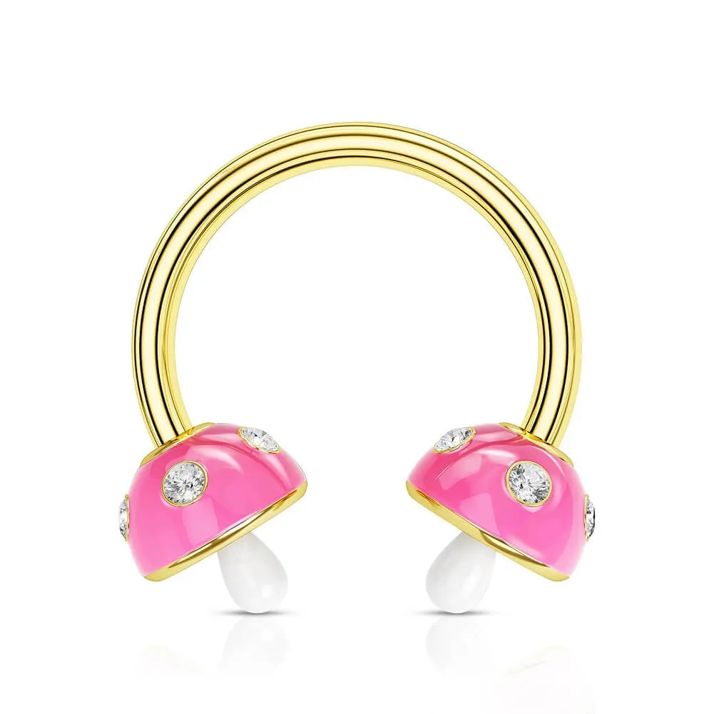 16G Internally Threaded 3D Mushroom Septum Ring