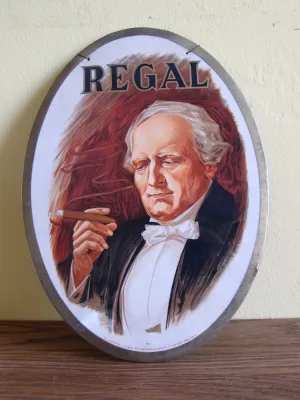 1920's Tobacciana Regal Cigar Advertising Sign