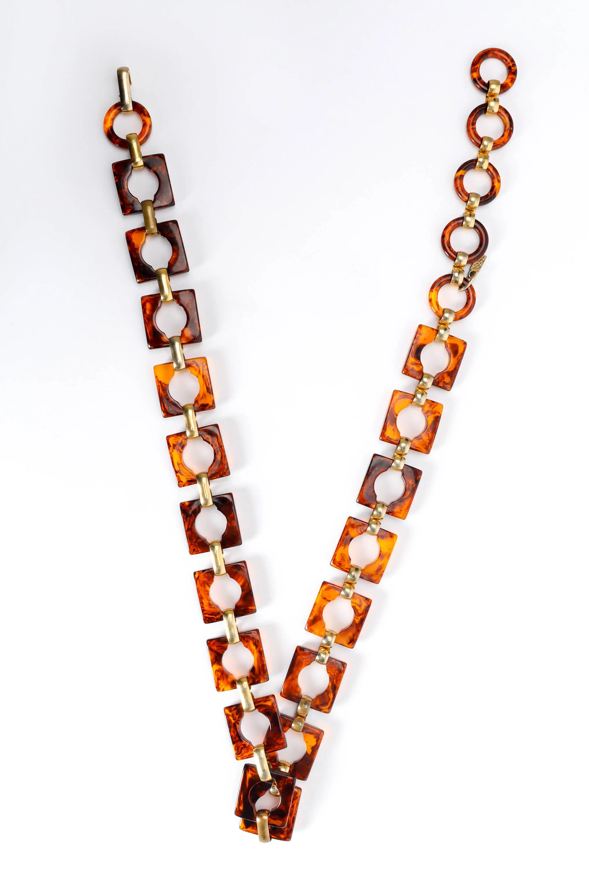 1970s Tortoise Square Link Belt