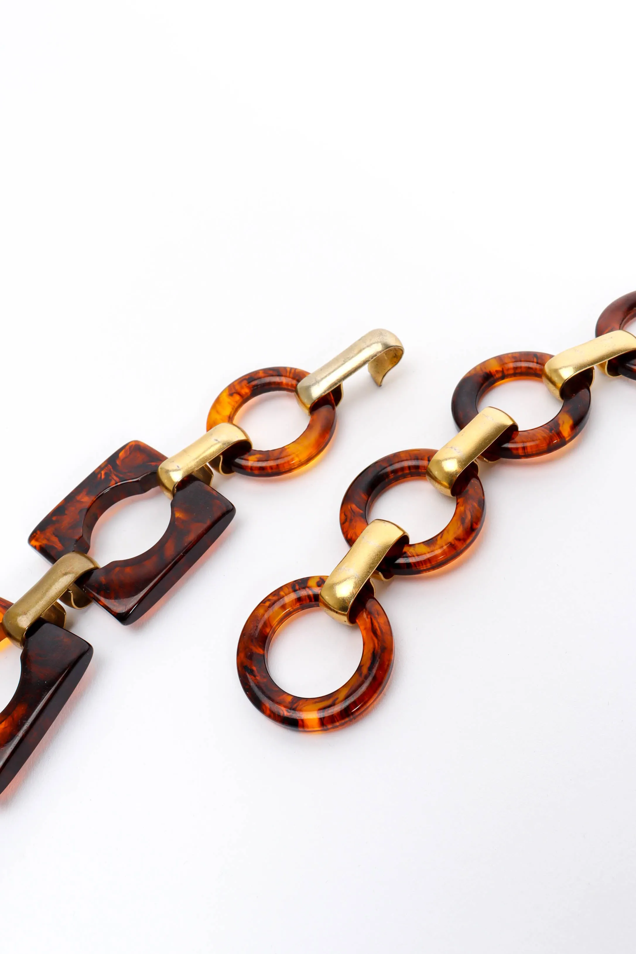 1970s Tortoise Square Link Belt