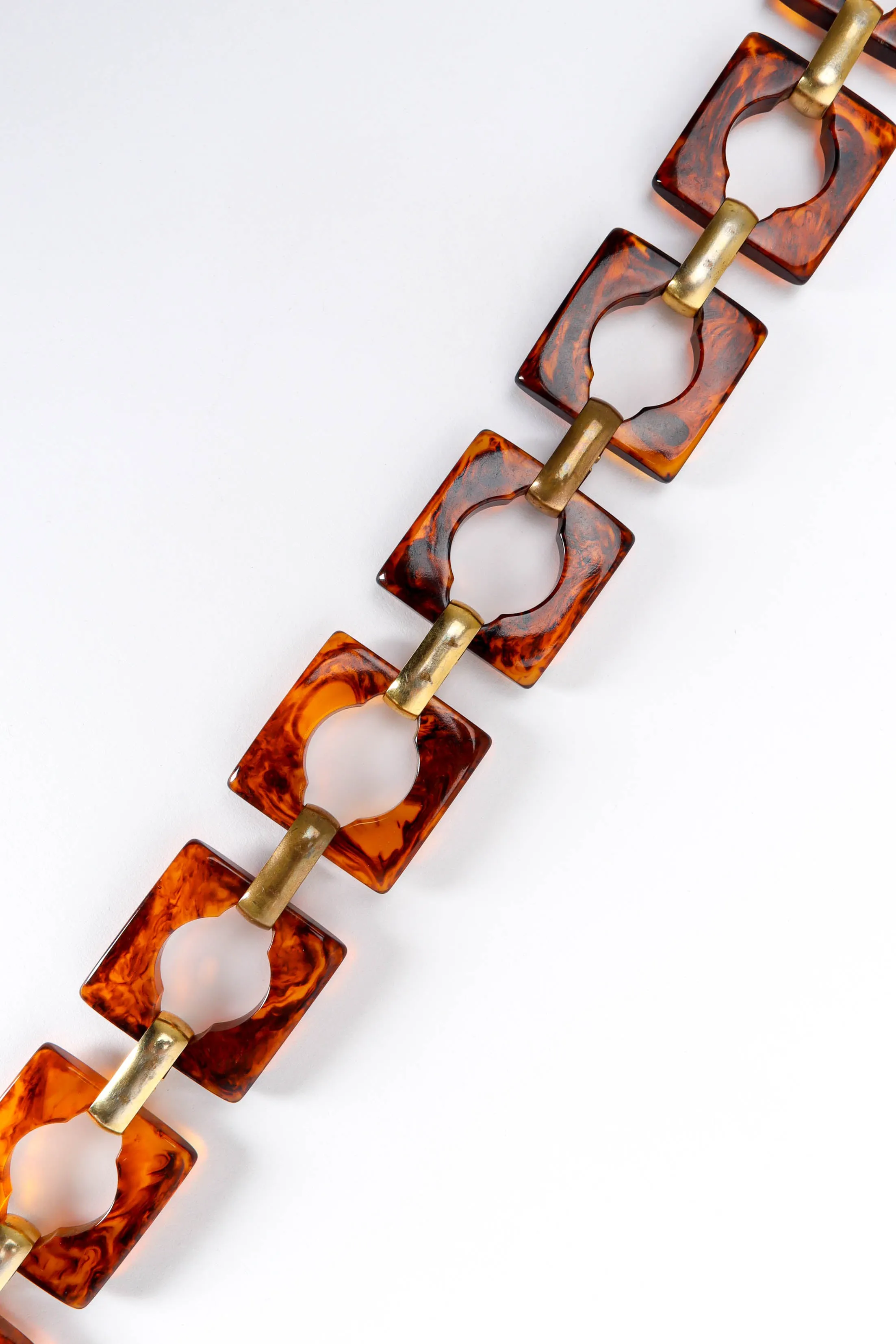 1970s Tortoise Square Link Belt