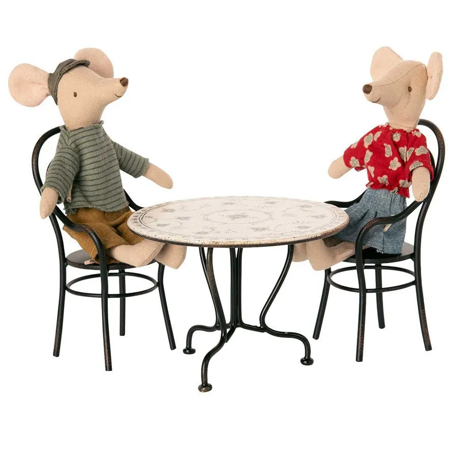 2025 Maileg Miniature Dining Table | 2 Chairs