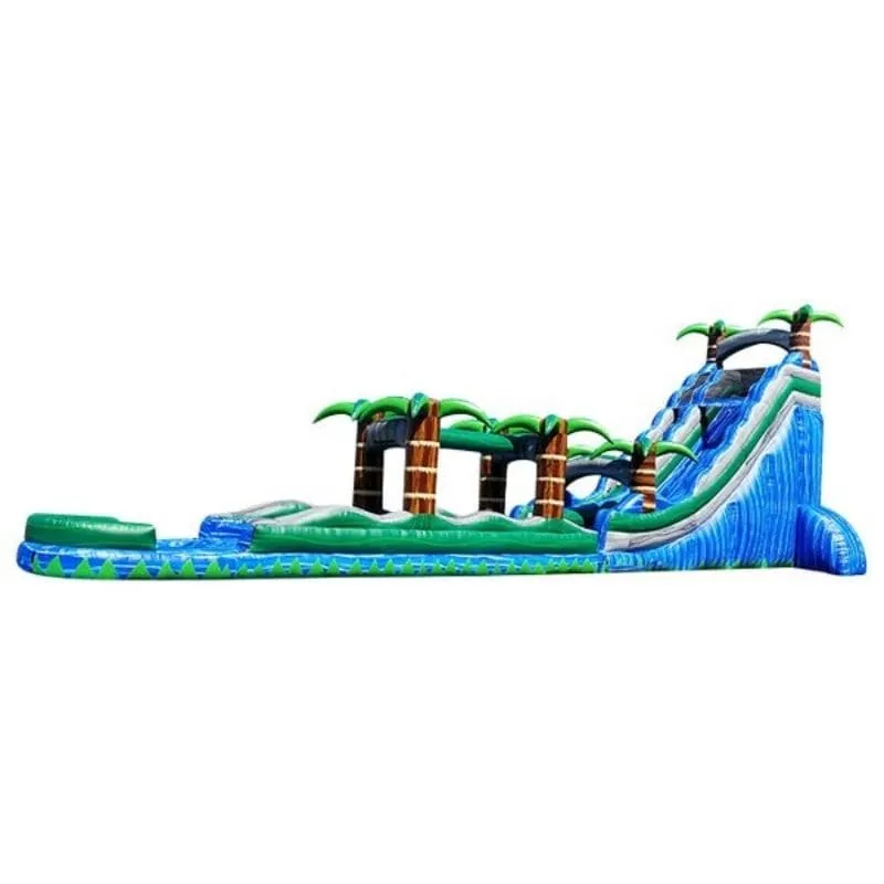 22ft Tropical Oasis Water Slide in Blue and Green