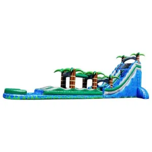 22ft Tropical Oasis Water Slide in Blue and Green