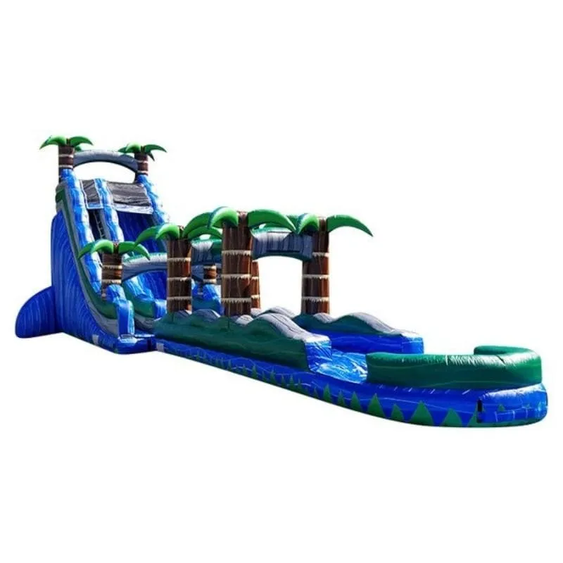 22ft Tropical Oasis Water Slide in Blue and Green