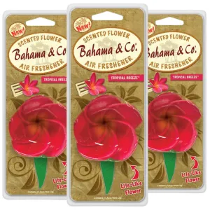 3 Pack Air Fresheners | Bahama & Co. Tropical Breeze Scented Flower
