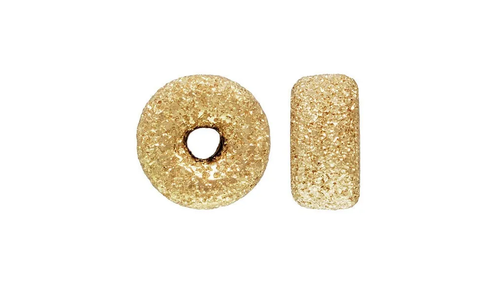 4.0mm Stardust Rondelle 1.2mm Hole, 14k gold filled. Made in USA. #4004540S