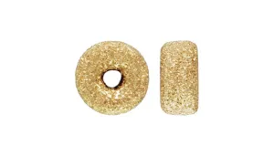4.0mm Stardust Rondelle 1.2mm Hole, 14k gold filled. Made in USA. #4004540S