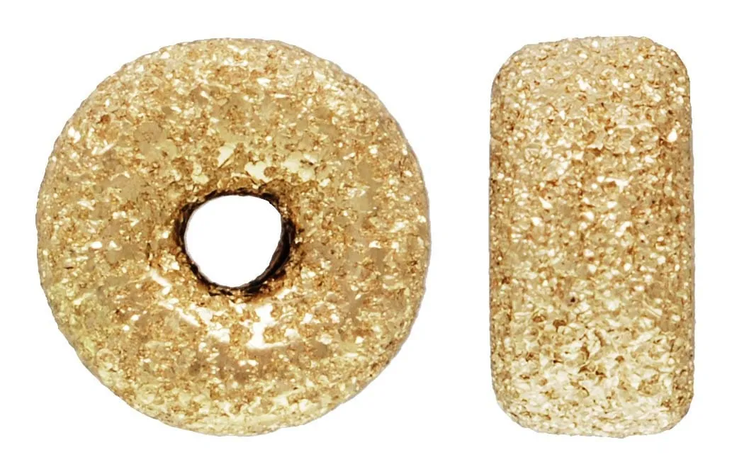 4.0mm Stardust Rondelle 1.2mm Hole, 14k gold filled. Made in USA. #4004540S