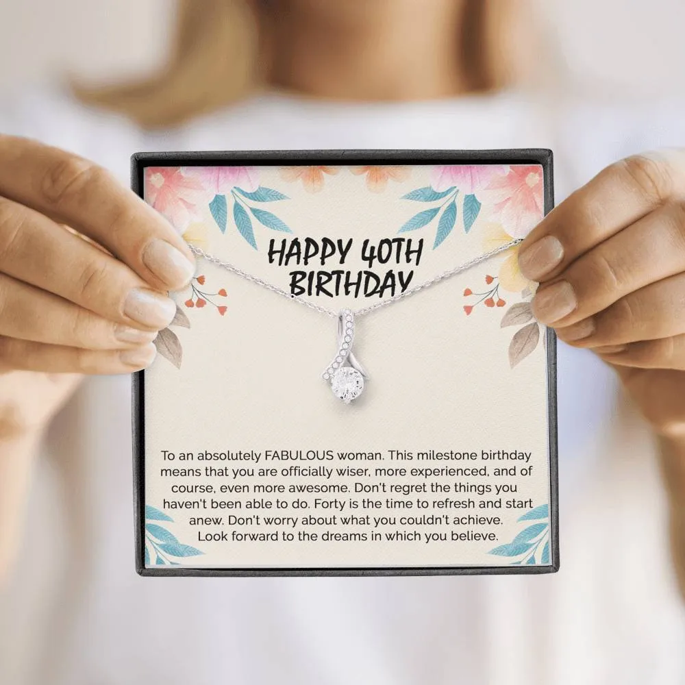 40th Birthday Gifts For Women, 40 and fabulous, Happy 40th Birthday