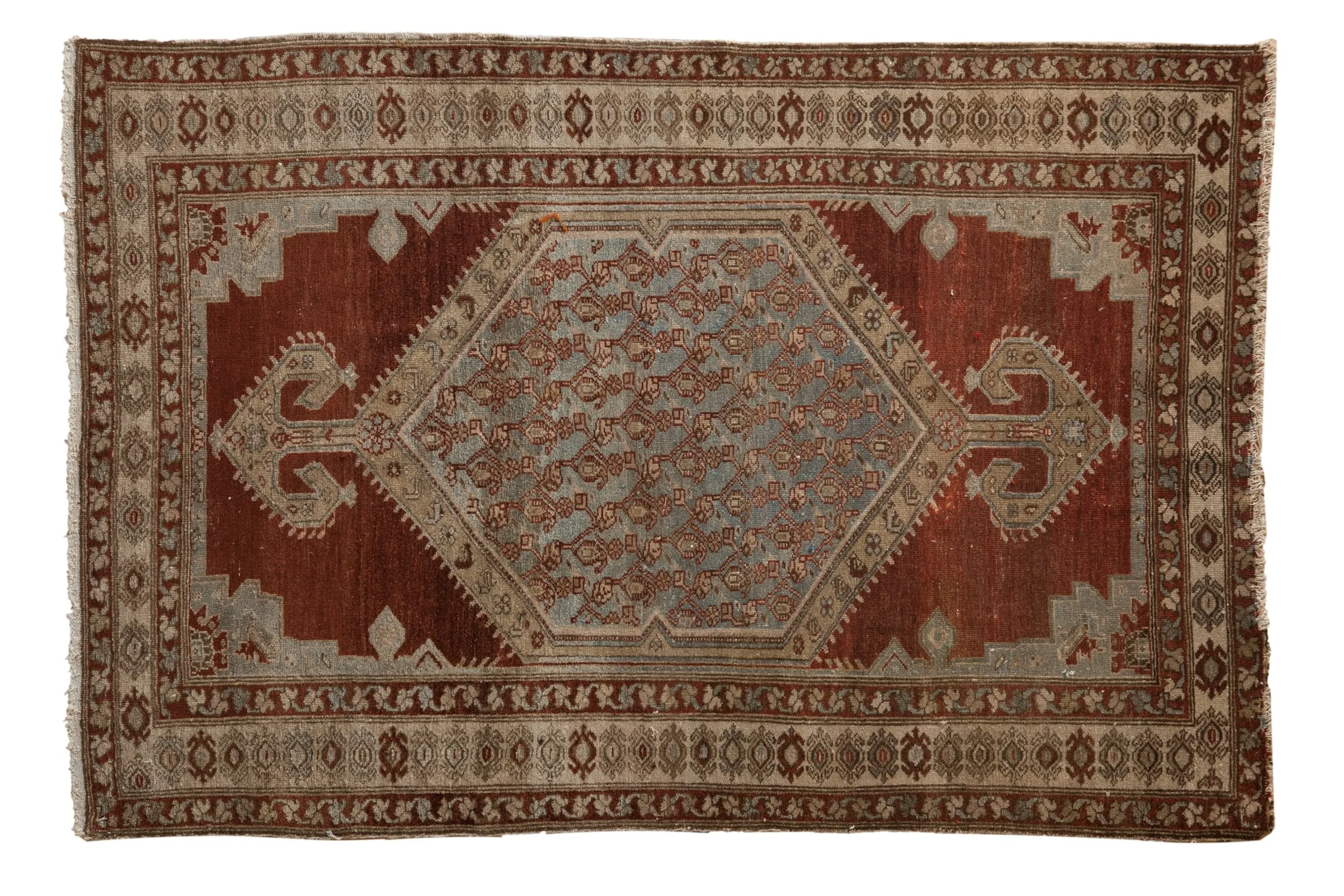 4x6 Vintage Distressed Malayer Rug