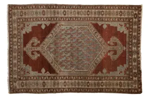 4x6 Vintage Distressed Malayer Rug