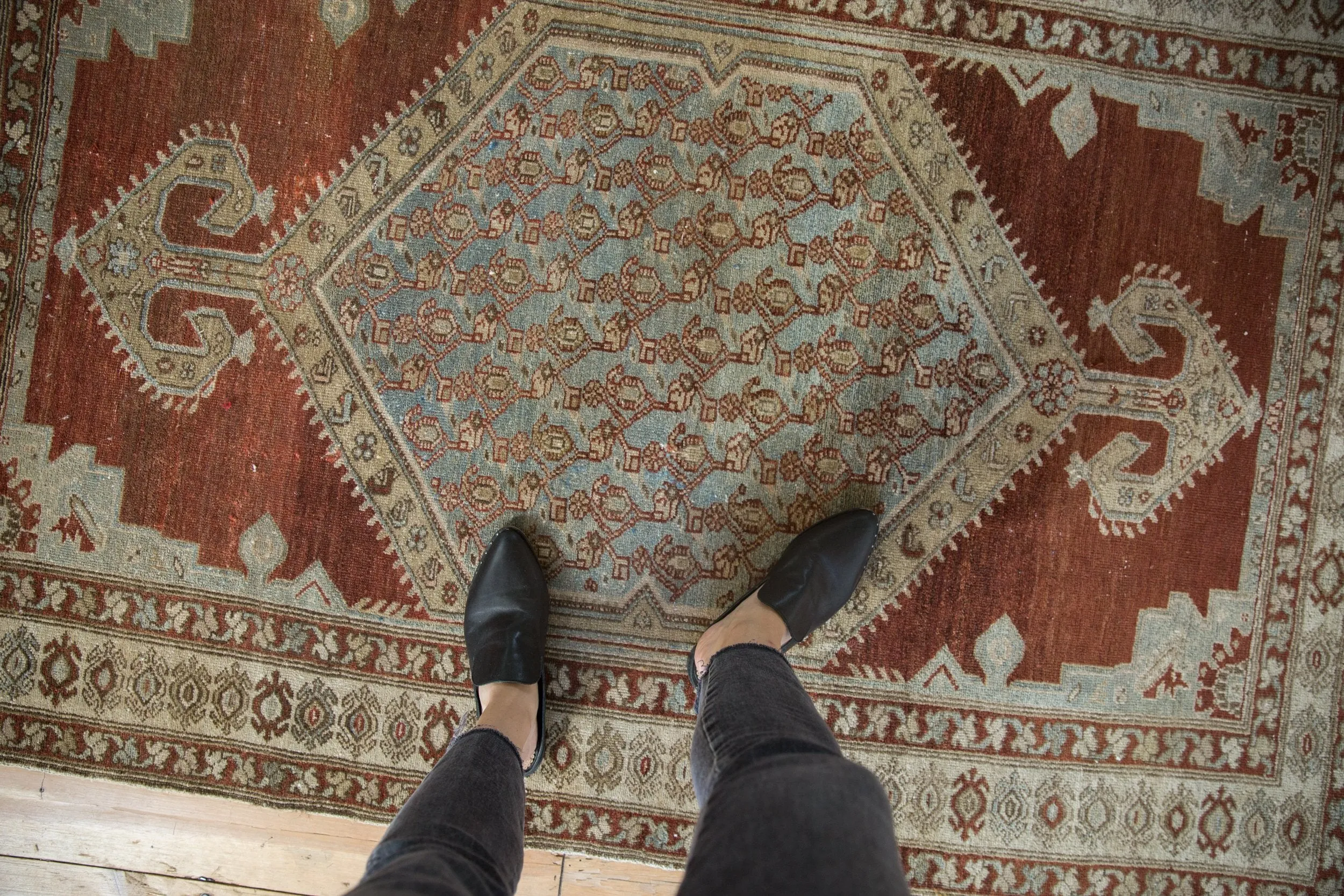 4x6 Vintage Distressed Malayer Rug