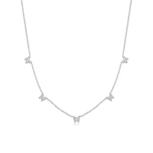 5 Diamond Baby Butterfly Necklace