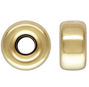 5.3x2.8mm Rondelle 1.4mm Hole, 14K Gold Filled. Made in U.S.A