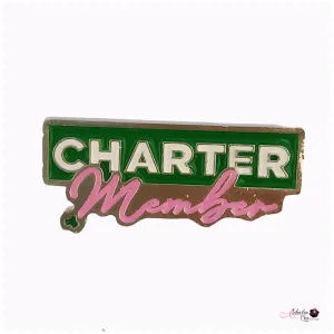 AKA 💕💚 Charter Member Brooch