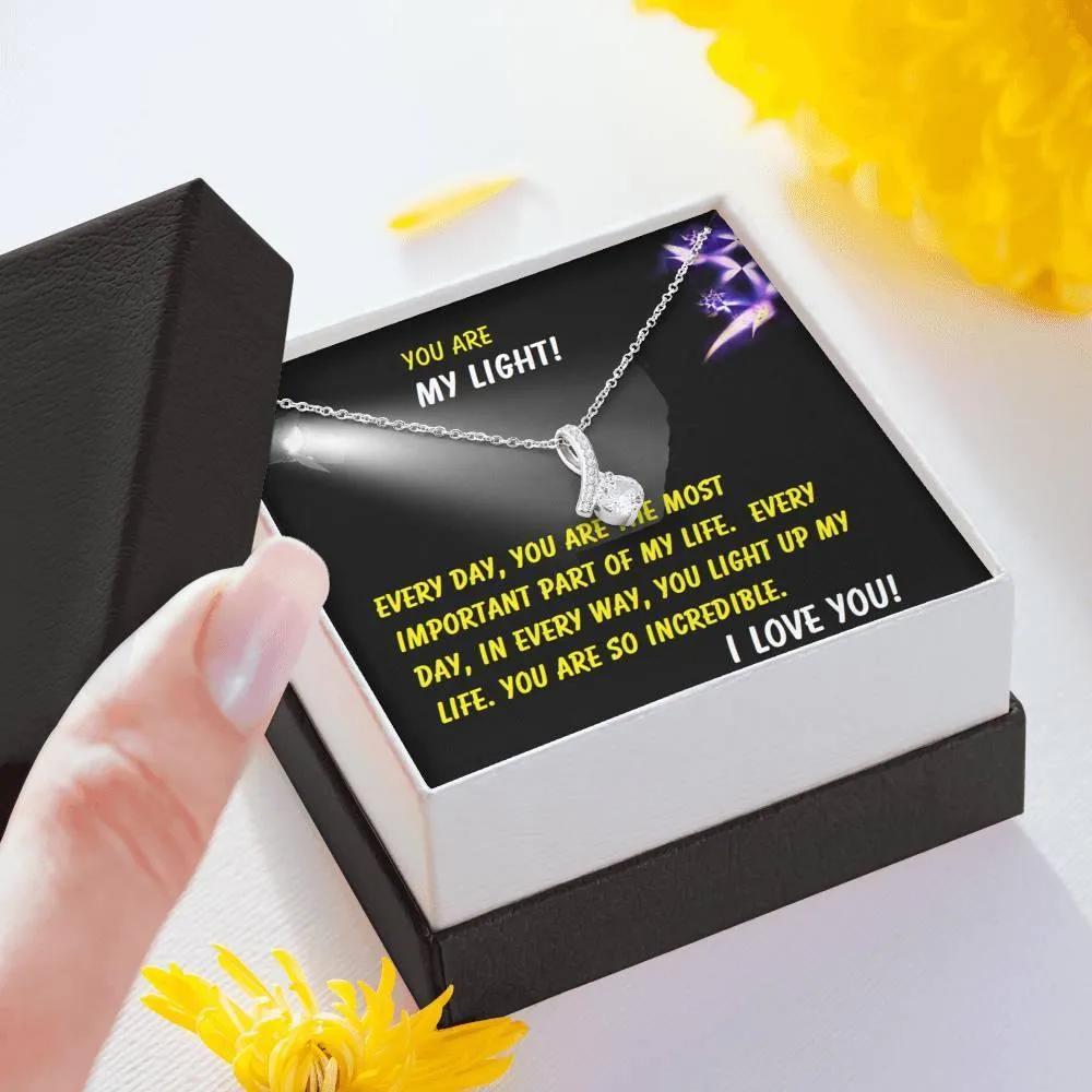 ALLURING BEAUTY Necklace, Gift for Her, Girlfriend, Daughter, Mother, Mom, Mamma, Mum, Birthday, Christmas, Custom Message Card