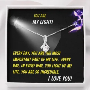 ALLURING BEAUTY Necklace, Gift for Her, Girlfriend, Daughter, Mother, Mom, Mamma, Mum, Birthday, Christmas, Custom Message Card