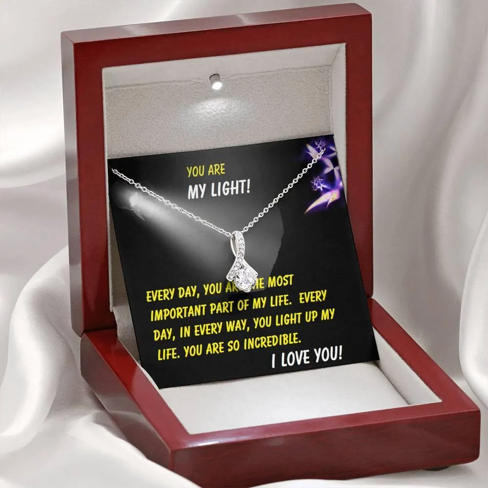 ALLURING BEAUTY Necklace, Gift for Her, Girlfriend, Daughter, Mother, Mom, Mamma, Mum, Birthday, Christmas, Custom Message Card