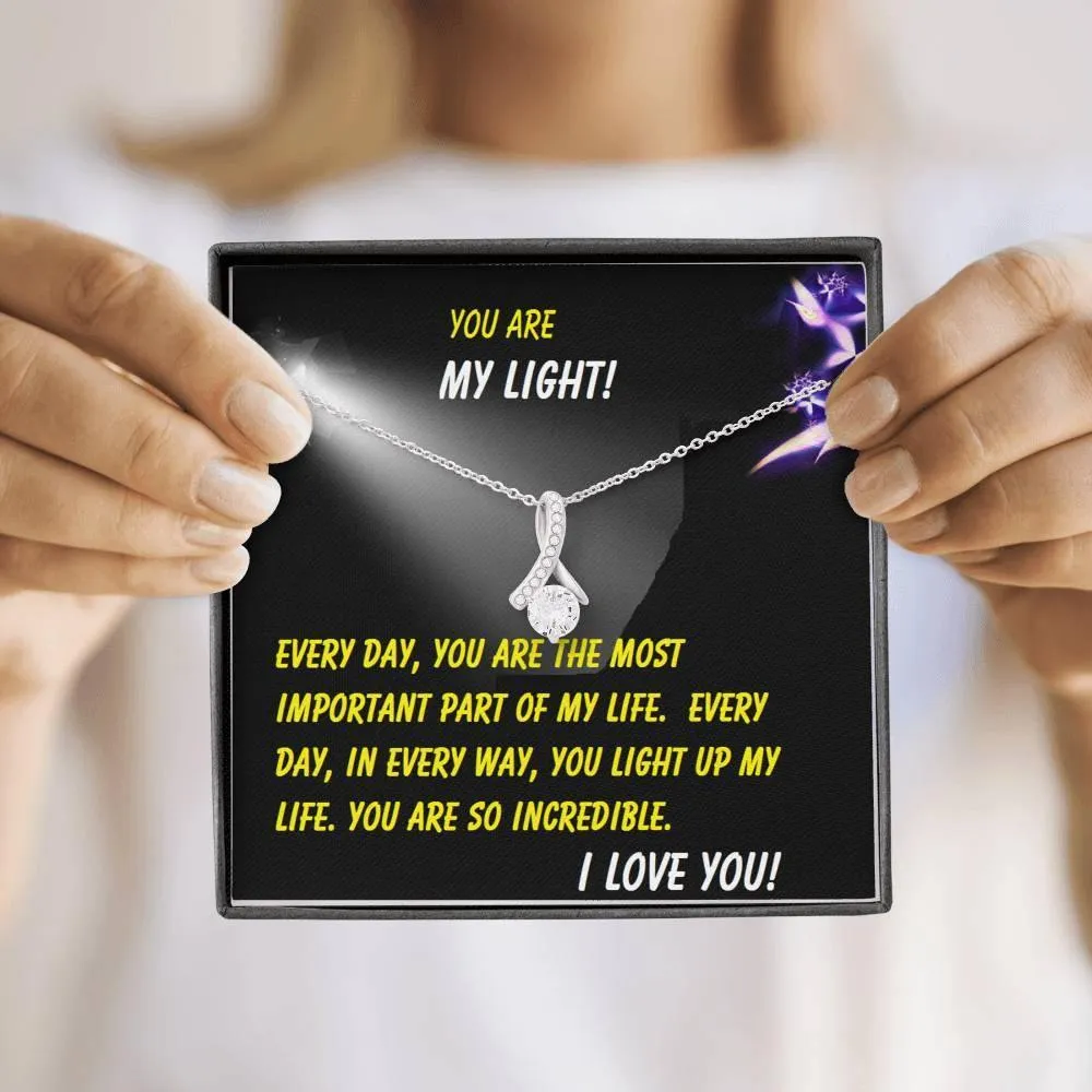ALLURING BEAUTY Necklace, Gift for Her, Girlfriend, Daughter, Mother, Mom, Mamma, Mum, Birthday, Christmas, Custom Message Card