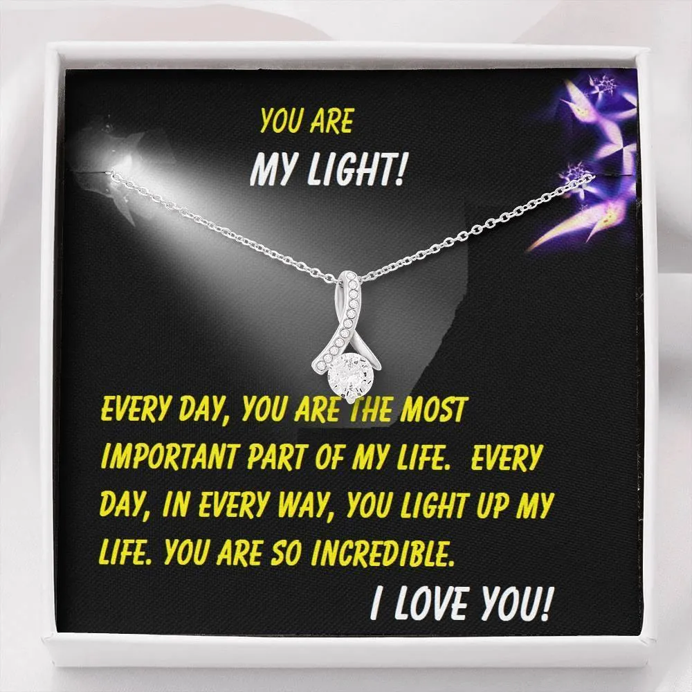 ALLURING BEAUTY Necklace, Gift for Her, Girlfriend, Daughter, Mother, Mom, Mamma, Mum, Birthday, Christmas, Custom Message Card