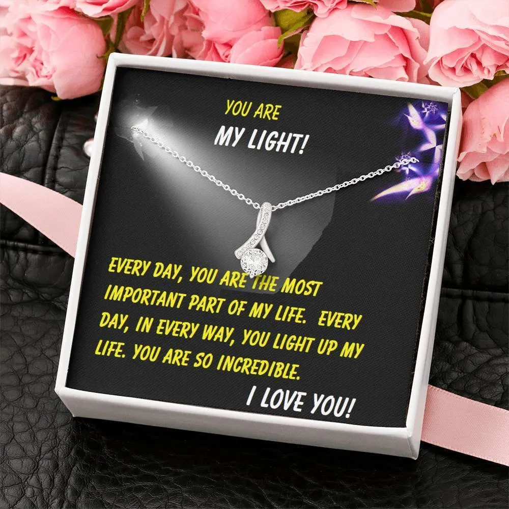 ALLURING BEAUTY Necklace, Gift for Her, Girlfriend, Daughter, Mother, Mom, Mamma, Mum, Birthday, Christmas, Custom Message Card