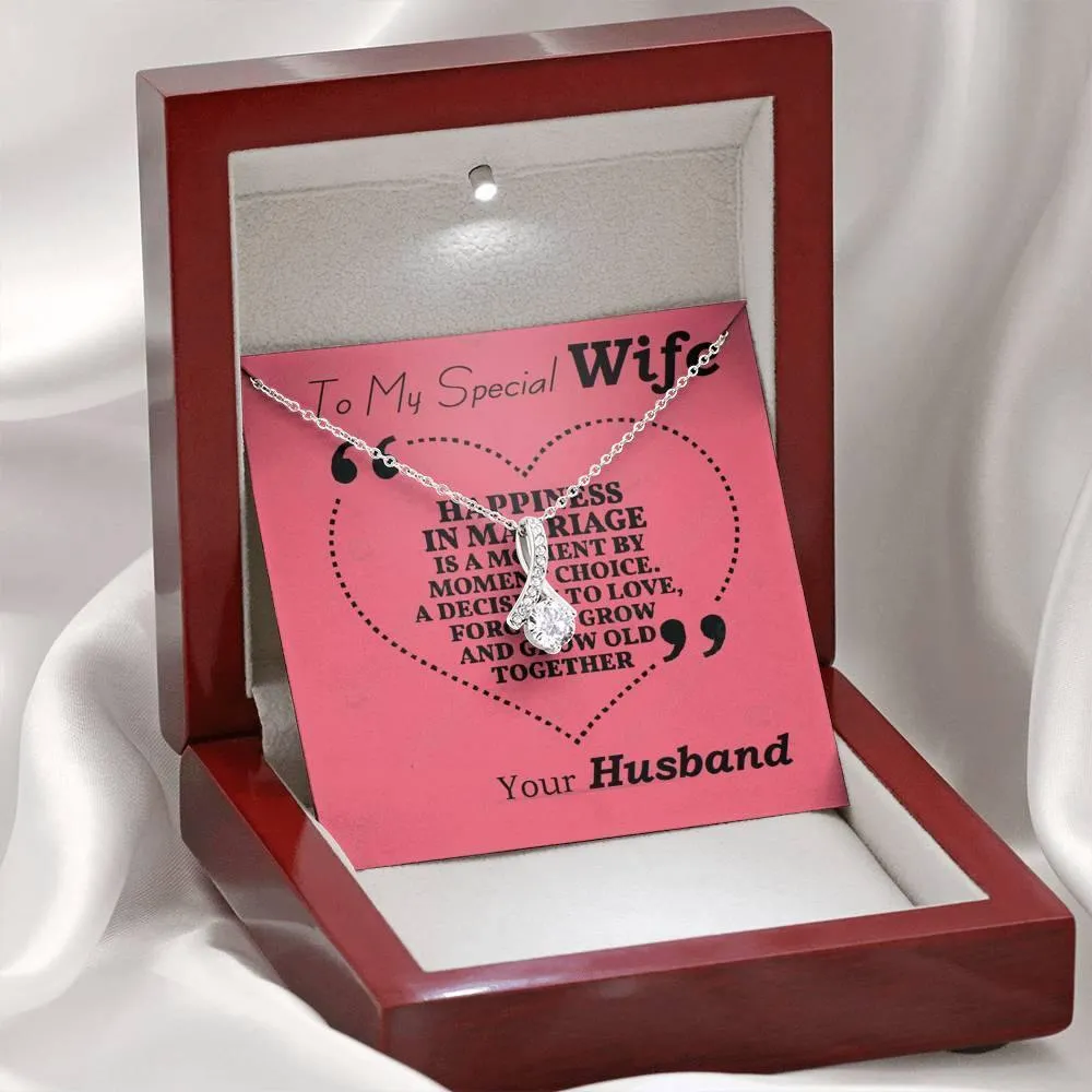 ALLURING BEAUTY Necklace | To My Wife Gift | Love Her Keepsake | Soulmate Necklace | Wife Message Card | Meaningful Cards | My Special Wife