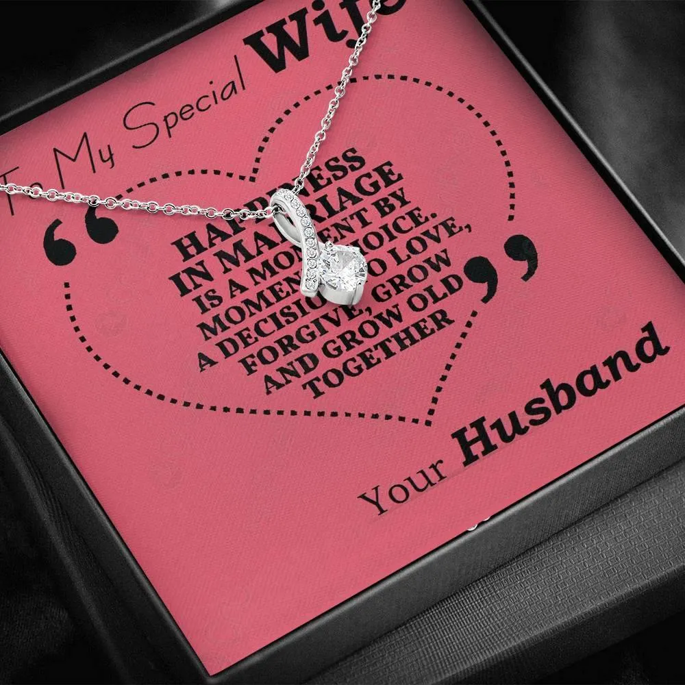 ALLURING BEAUTY Necklace | To My Wife Gift | Love Her Keepsake | Soulmate Necklace | Wife Message Card | Meaningful Cards | My Special Wife