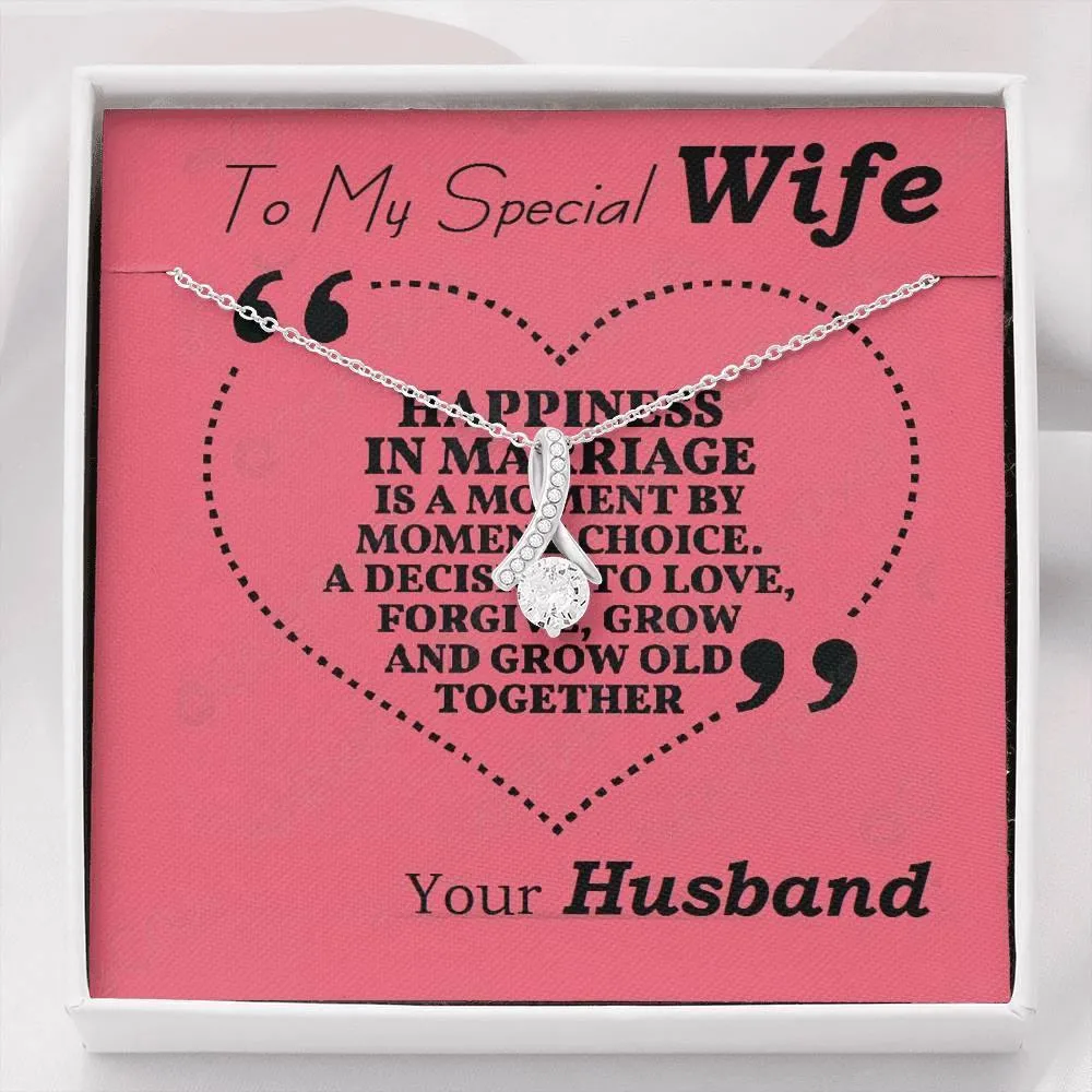 ALLURING BEAUTY Necklace | To My Wife Gift | Love Her Keepsake | Soulmate Necklace | Wife Message Card | Meaningful Cards | My Special Wife